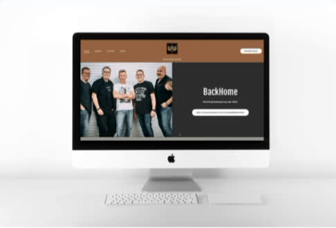BackHome Band Website vorher